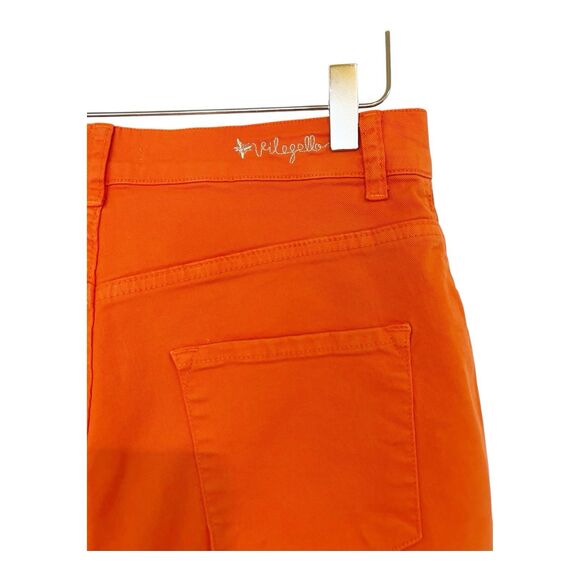 Vilagallo Women’s Front Pocket Jeans Pants Sz 44 = US 12 Orange Button Fly E23 - Picture 5 of 7
